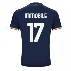 Lazio Ciro Immobile #17 Koszulka Wyjazdowych 2023-24 Krótki Rękaw